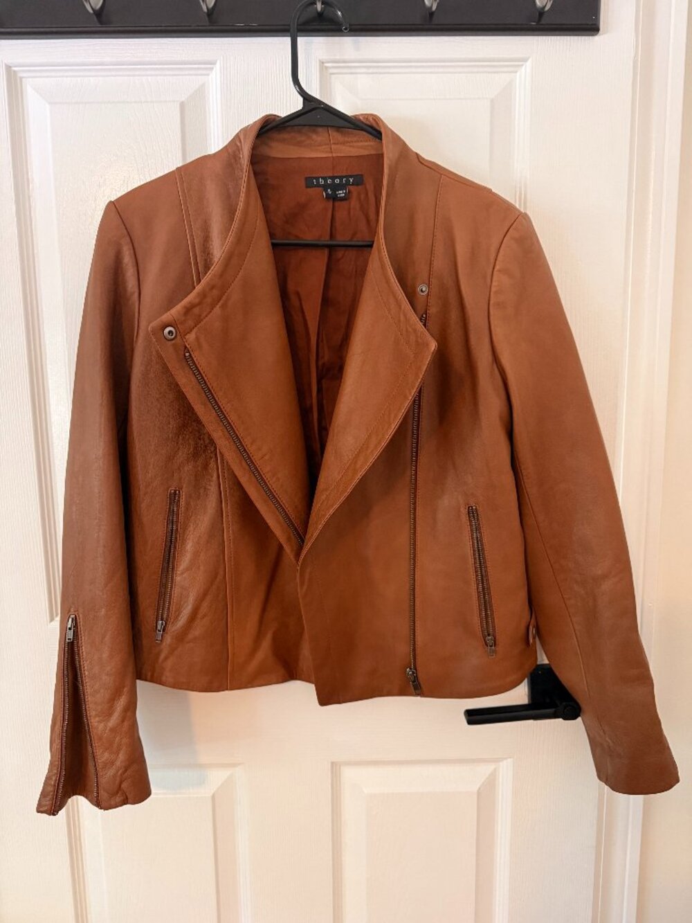 Theory Lamb Leather Biker Jacket